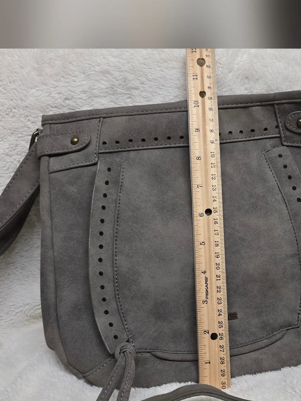 Wallflower suede shoulder